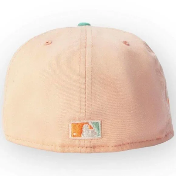 New Era Detroit Tigers Peach Mint 59FIFTY Fitted Hat 2005 All-Star Patch 7 3/8 - Picture 4 of 5